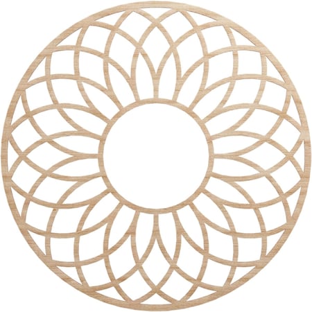 Ekena Millwork Cannes Wood Fretwork Pierced Ceiling Medallion, Alder, 38"OD x 13"ID x 1/4"T CMWP38X38X0250CNAL